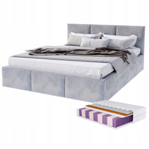 Łóżko 160x200 TAPICEROWANE sypialniane małżeńskie Z MATERACEM POJEMNIKIEM